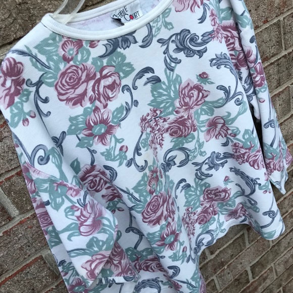 80's Vintage PEBBLE COURT Floral Pullover | L - Picture 9 of 11
